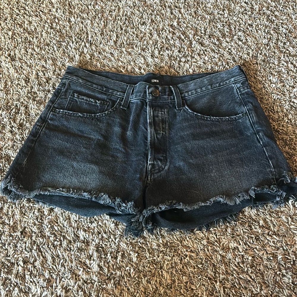 Edwin by Anthropologie black Jean shorts, size 30